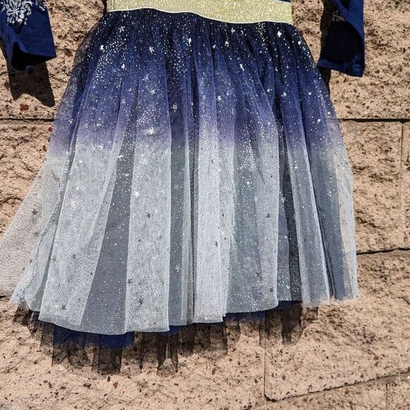 Little girls sparkle snowflake holiday dress - Picture 5 of 14